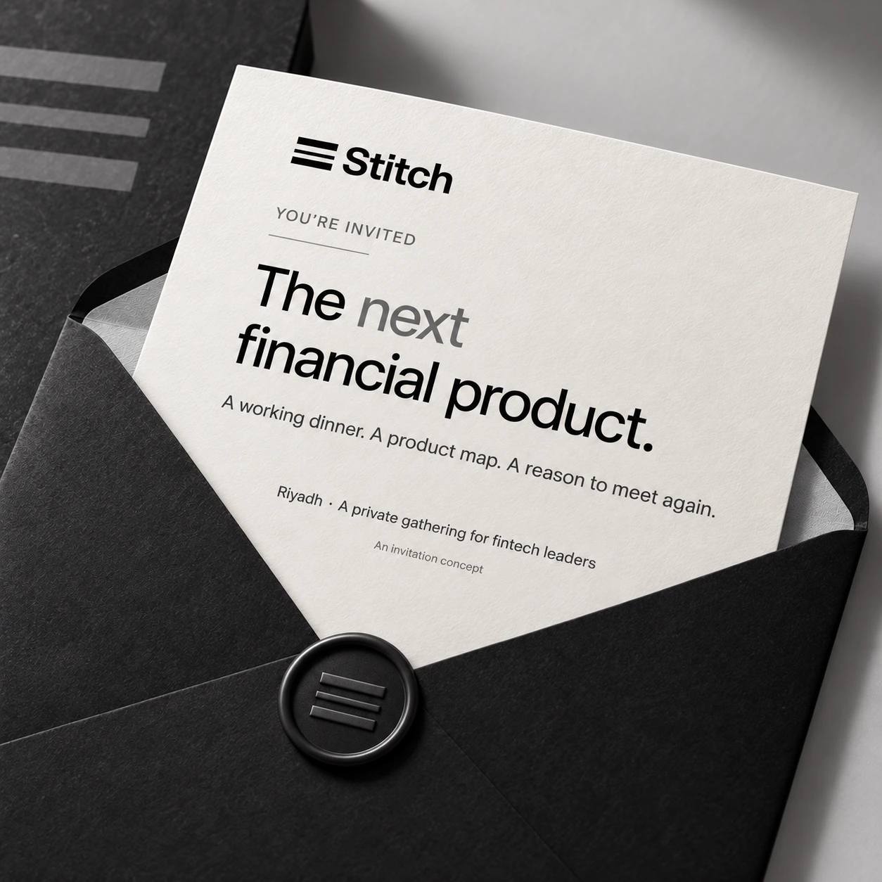 The invitation. Proposed Stitch experience visualization.
